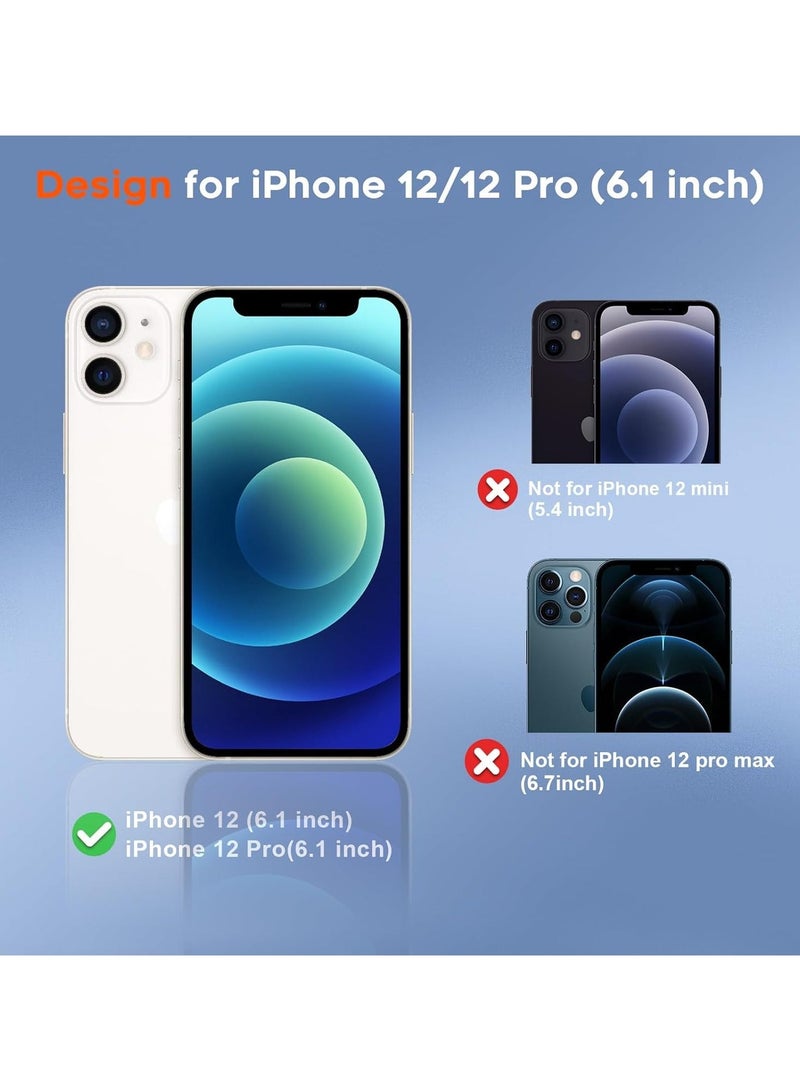 ACLIX Clear Magnetic Case for iPhone 12 and 12 Pro, Drop Tested Shockproof Anti-Scratch Clear Slim Thin Magnetic Case, (Navy Blue) - Image 3