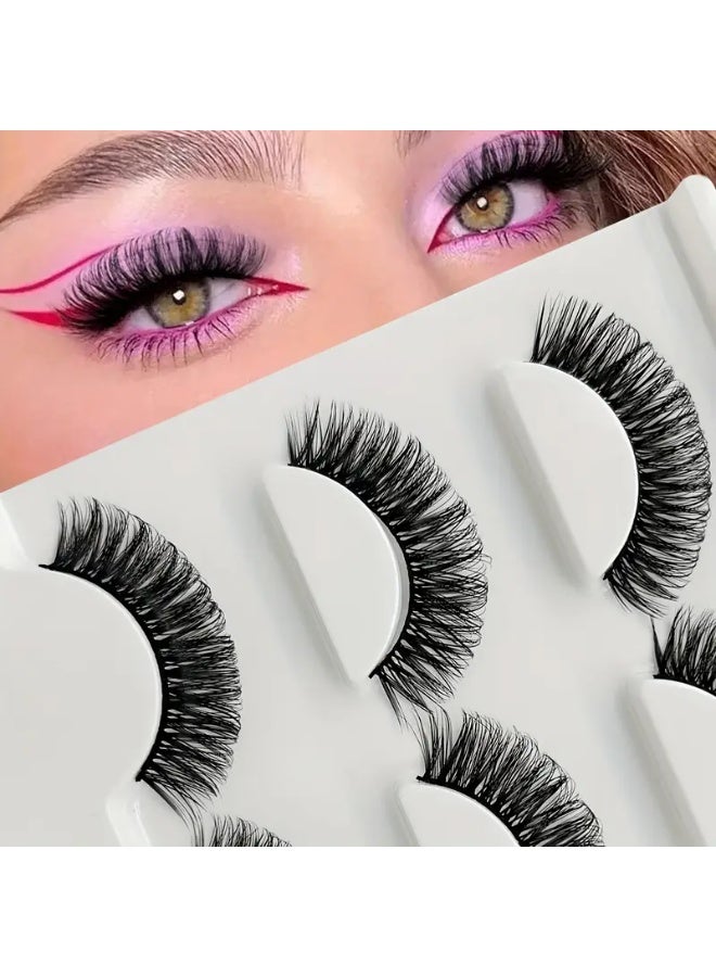 Shein 3 Pairs 3D False Eyelashes – Natural Black, Full & Comfortable for Eye Extension and Glamorous Makeup - Image 1