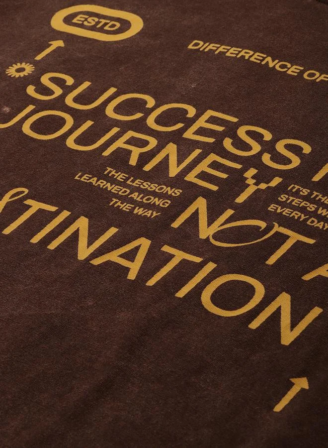 Difference of Opinion Women Oversized Washed Printed T-Shirt