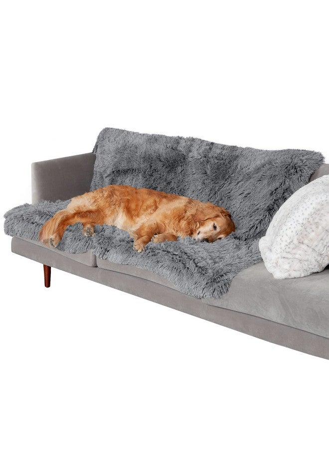Furhaven Waterproof Throw Blanket for Dogs & Indoor Cats, Washable - Shaggy Plush Calming Long Faux Fur & Velvet Dog Blanket - Gray, Extra Large/XL - Image 1