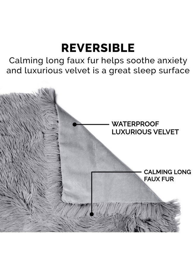 Furhaven Waterproof Throw Blanket for Dogs & Indoor Cats, Washable - Shaggy Plush Calming Long Faux Fur & Velvet Dog Blanket - Gray, Extra Large/XL - Image 4