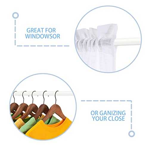 AIZESI Spring Tension Curtain Rods Short Tension Rod (White,27" to 37"-2Pcs) - Image 4