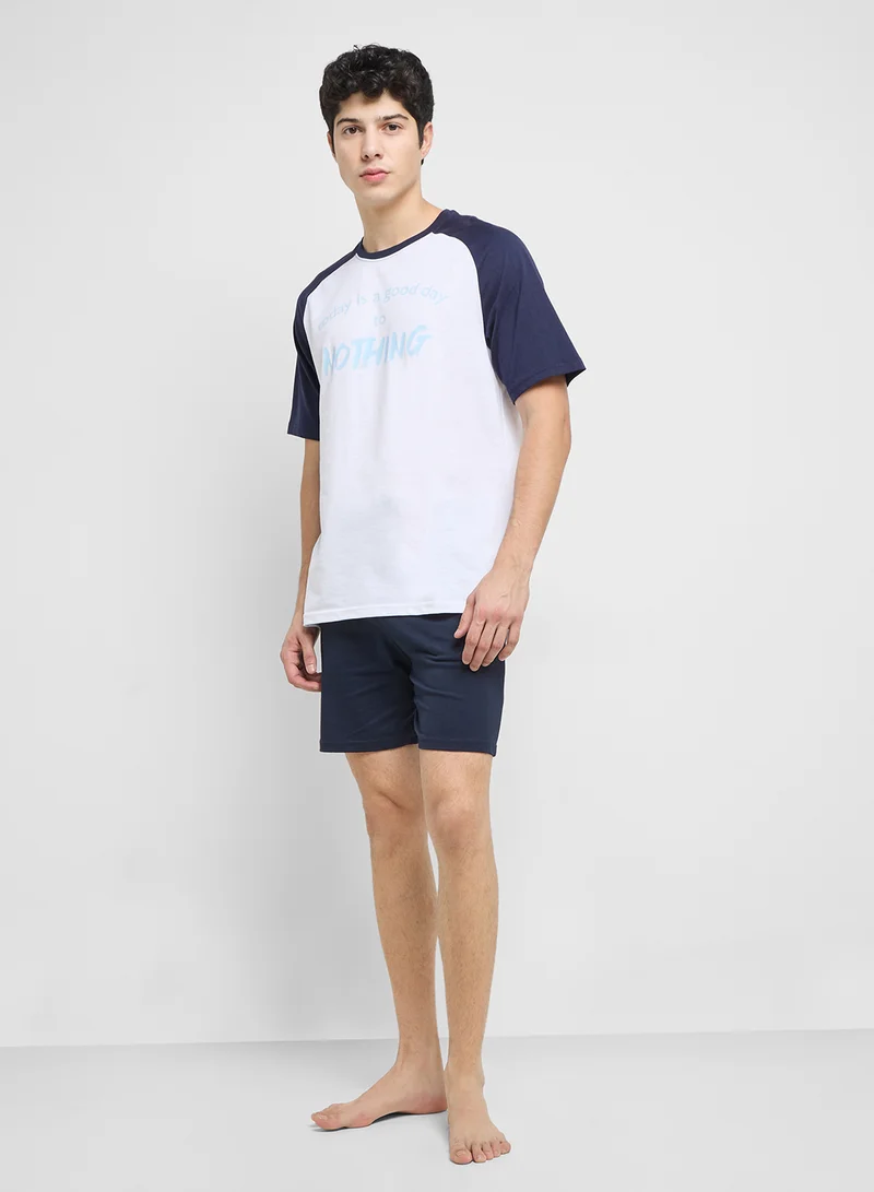 Seventy Five Nightwear T-Shirt & Shorts Set