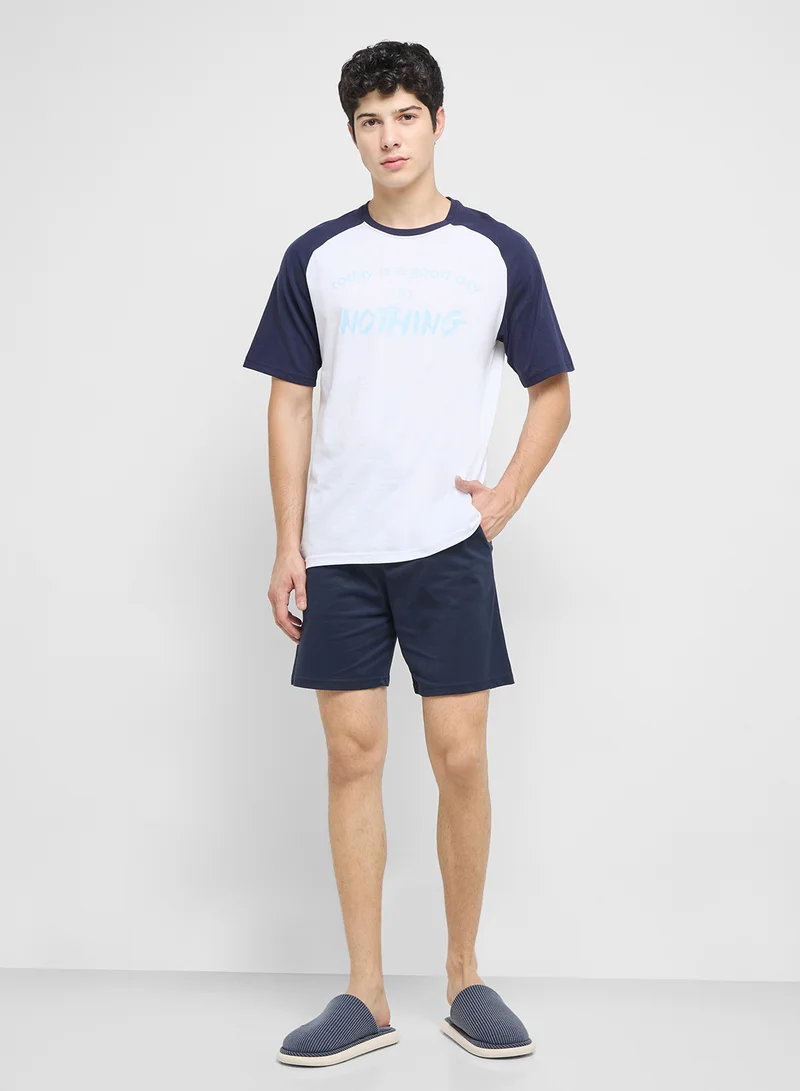 Seventy Five Nightwear T-Shirt & Shorts Set