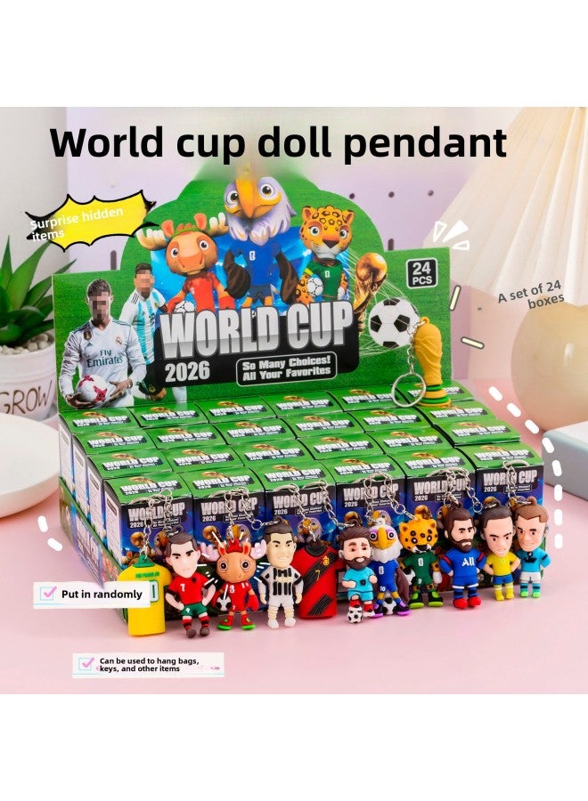 دمية رياضية عشوائية - ميسي، رونالدو، مبابي، كأس العالم، زينة قابلة للتجميع، لعبة أطفال، هدية عيد ميلاد لمحبي الرياضة، دمية نجم رياضي في صندوق مفاجآت - Image 3
