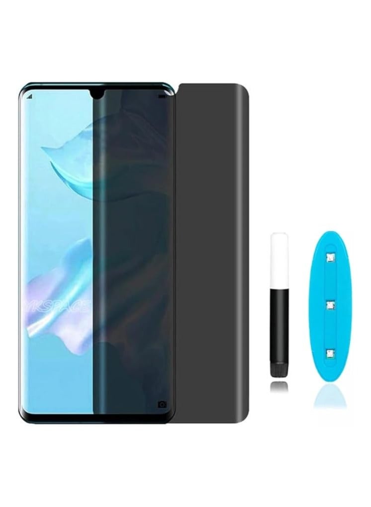Compatible for Privacy Screen Protector for Samsung Galaxy Note 10 Plus UV Glass Fingerprint Reader Support 3D Curved Anti-Spy Tempered Glass Screen Protector - Image 1