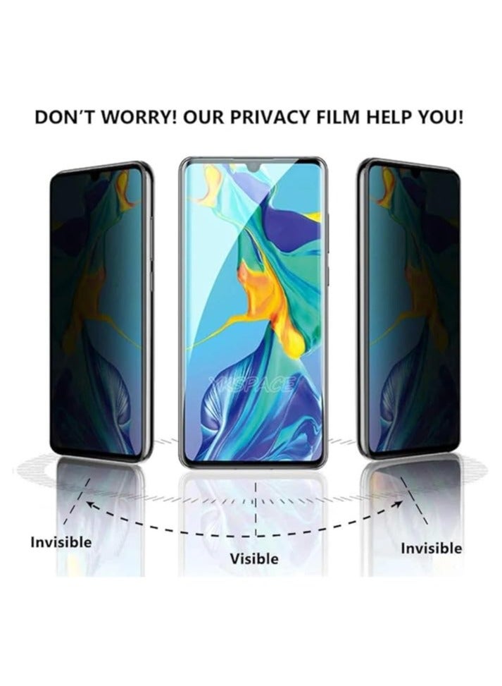 Compatible for Privacy Screen Protector for Samsung Galaxy Note 10 Plus UV Glass Fingerprint Reader Support 3D Curved Anti-Spy Tempered Glass Screen Protector - Image 2