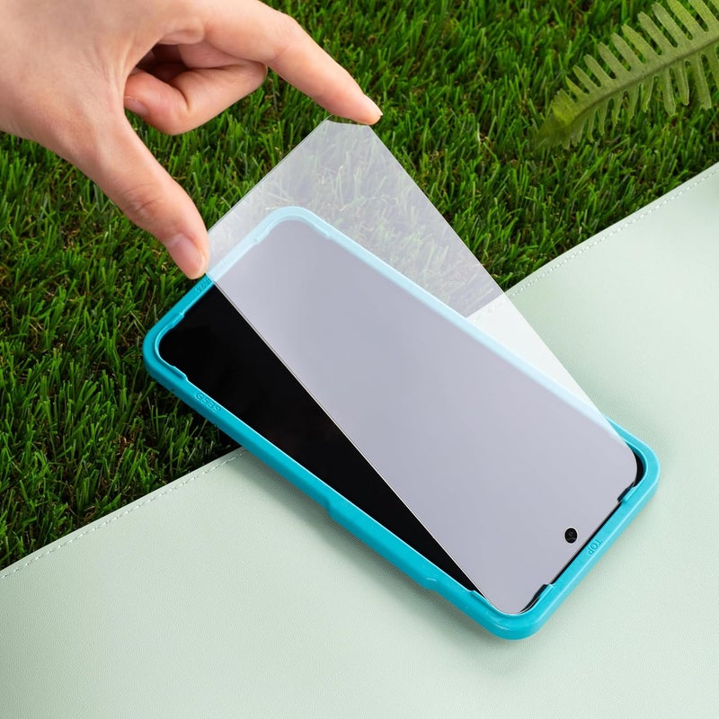 ايبيويند واقي شاشة لهاتف Nothing Phone (4a) 5G، عبوة من قطعتين، زجاج مقسى بصلابة 9H مع واقي عدسة الكاميرا، أداة تركيب سهلة، خالٍ من الفقاعات، فتح بصمة الإصبع، مقاوم للكسر، مقاوم للخدش - Image 3