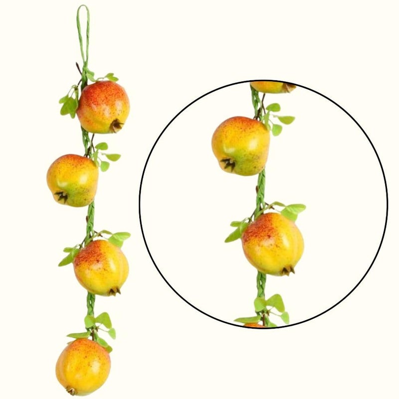 SINGAA Artificial Fruits Strings | Fruit Chain for Home, Office, Garden, Juiceshops, Wall Hanging, Fruit Shops, Reception, Photography and Events Decoration - 60 CM (Pack of 1) (Pomegranate) - Image 2