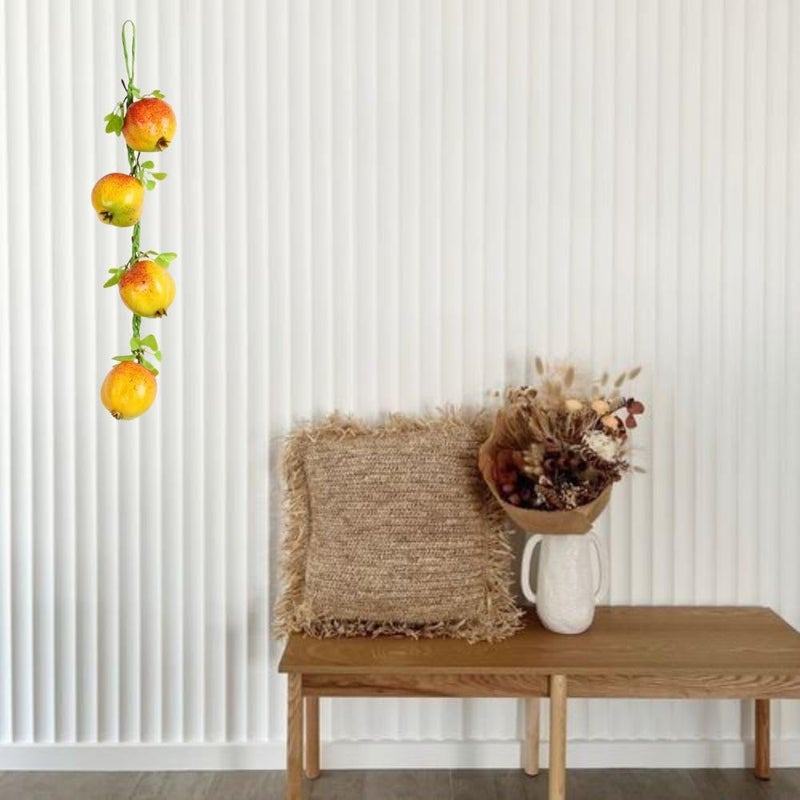 SINGAA Artificial Fruits Strings | Fruit Chain for Home, Office, Garden, Juiceshops, Wall Hanging, Fruit Shops, Reception, Photography and Events Decoration - 60 CM (Pack of 1) (Pomegranate) - Image 4
