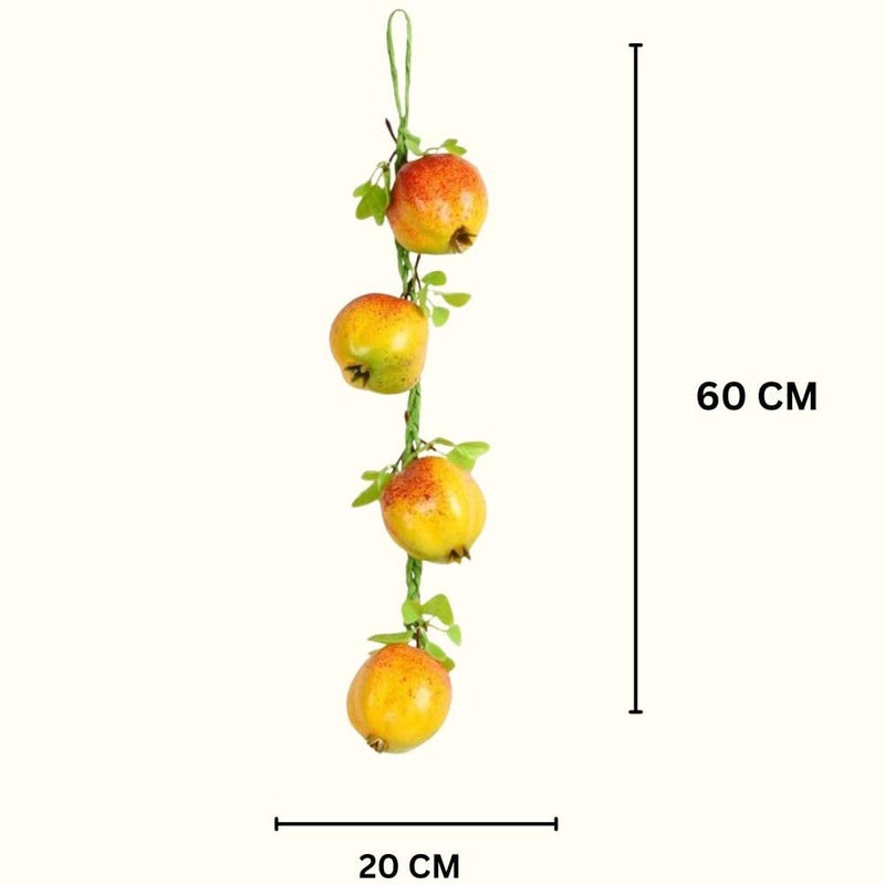 SINGAA Artificial Fruits Strings | Fruit Chain for Home, Office, Garden, Juiceshops, Wall Hanging, Fruit Shops, Reception, Photography and Events Decoration - 60 CM (Pack of 1) (Pomegranate) - Image 3