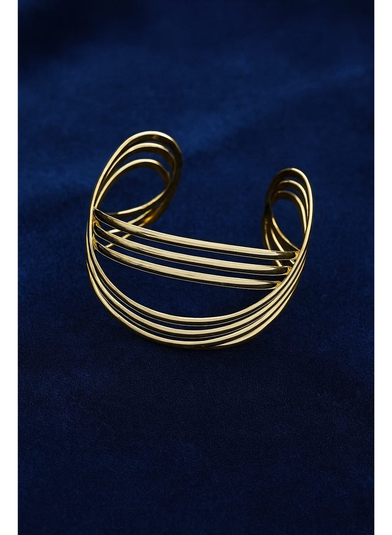 FLUFFY Elegant Multi-Strand Gold Bracelet - Image 3