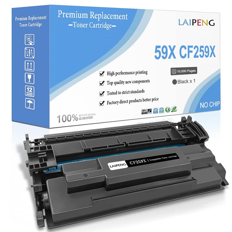 LAIPENG WITH TOOL Compatible Toner Cartridge 59X CF259X (59A CF259A) Black 10000 pages for HP printers M304a M404dw M404dn M404n M428dw M428fdw M428fdn M428m M406dn M430f M304 M404 M428 M406 M430 NO CHIP - Image 1