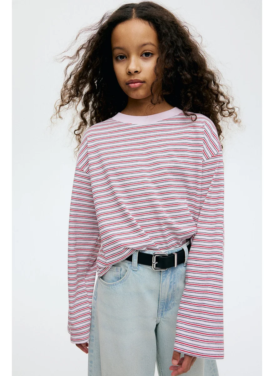 اتش اند ام Long-Sleeved Cotton Jersey Top