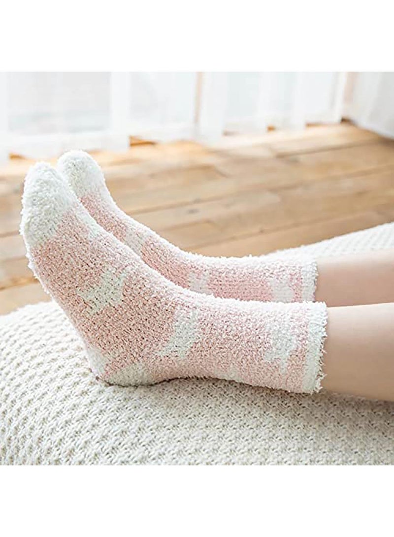 Sweet seven جوارب شتوية نسائية 5 أزواج، فخمة، ناعمة، ومضادة للانزلاق، مثالية للنوم، والرياضة، والمنزل، ميكروفايبر فاخرة لأقصى درجات الدفء والراحة، خيار هدية رائع - Image 2