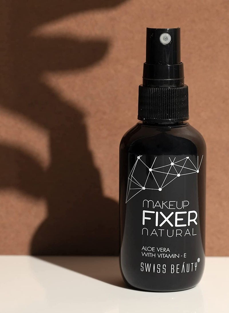 Swiss Beauty Long lasting Misty Finish Professional Makeup Fixer Spray for Face makeup With Aloe Vera and Vitamin E Light weight quick dry makeup Setting spray 70 ML  - Image 2