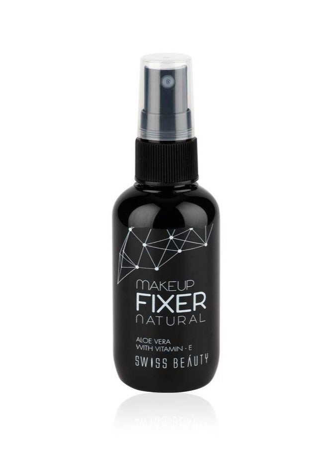 Swiss Beauty Long lasting Misty Finish Professional Makeup Fixer Spray for Face makeup With Aloe Vera and Vitamin E Light weight quick dry makeup Setting spray 70 ML  - Image 1