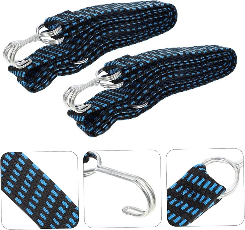 Heavy Duty Adjustable Bungee Cord Straps with Carabiner 2 Pack for Bike Luggage Outdoor - Image 3