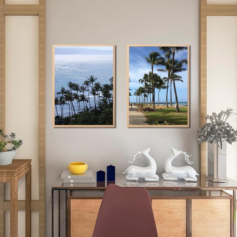 KAIWIN إطار صور عبوة من 3 من خشب البلوط للحائط والمكتب 40 × 50 سم - Image 2