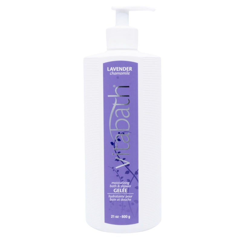Vitabath Lavender Chamomile Moisturizing Bath & Shower Gel Wash Calming & Hydrating Botanical Skin-Softening Skincare, Body Cleanser & Foaming Gelee - 21 oz - Image 3