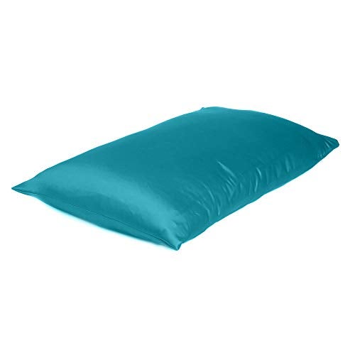 Oussum Satin Silk Pillowcase Pillow Case Covers with Envelop Closure for Hair and Skin Home Bed Decor Set of 2 Pillowcase Free 3 pcs scrunchies (Standard, Corsair Blue) - Image 5