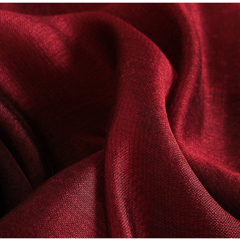 SNUG STAR وشاح SNUG STAR من القطن والحرير، لفات أنيقة وناعمة، ألوان متنوعة للنساء (أحمر نبيذي) - Image 4