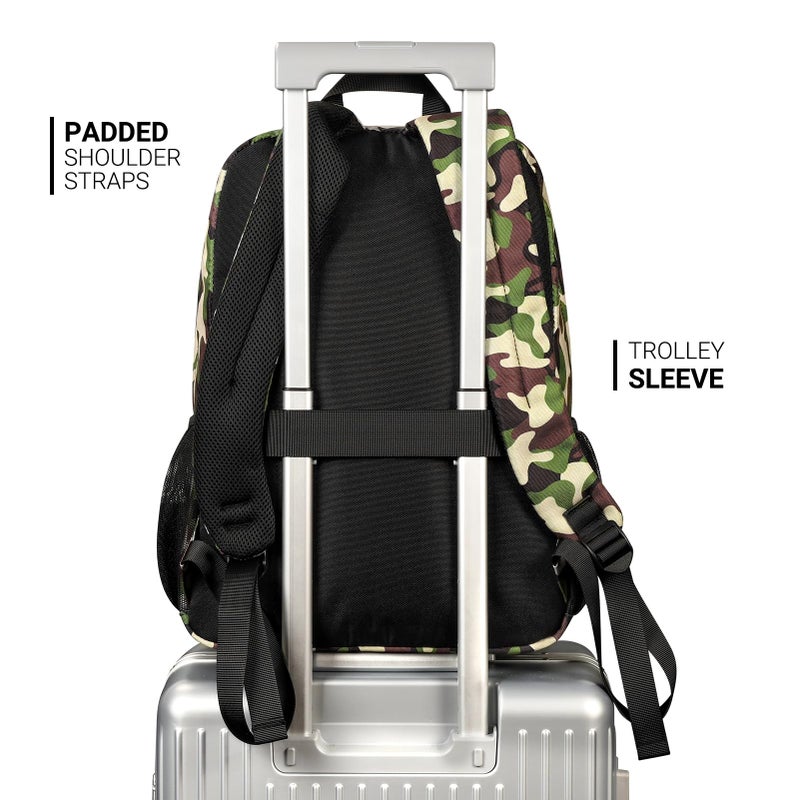 ZORFIN 26L Backpack for College, and Travel: Water Resistant Bookbag - Buckshot Camo - Image 5