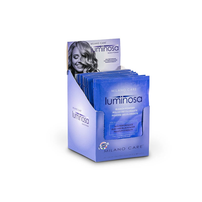 Milano Care Luminosa Blue Bleach Powder - Quick Hair Bleaching Powder for Highlights, Balayage and Painting - Plant-Based, Moisturizing, Dust Free, Up to 9 Levels Lift - Unisex - Image 2