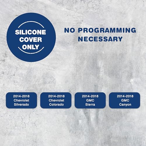 KeylessOption Key Fob Cover Replacement for 2014 2015 2016 2017 2018 Chevrolet Chevy Silverado Colorado GMC Sierra Canyon Remote Silicone, 4-Button M3N-32337100 - 2 Pack - Image 4