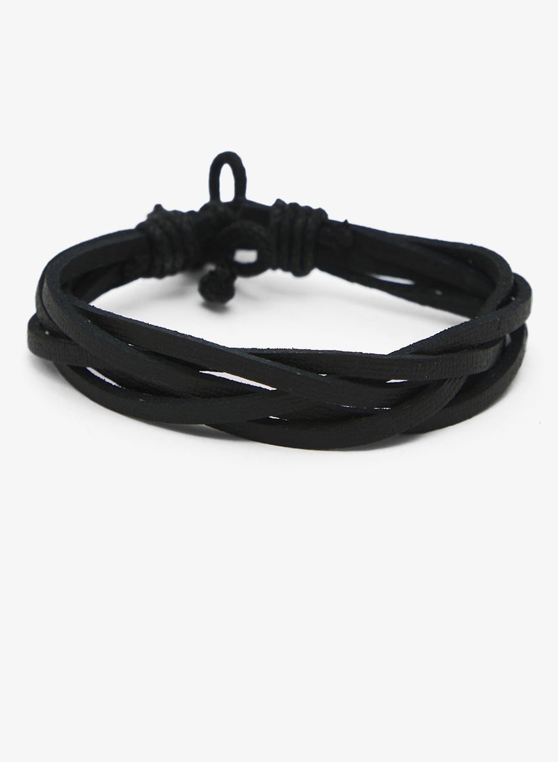 Seventy Five Multi-Layer Braided Leather Bracelet - Image 5