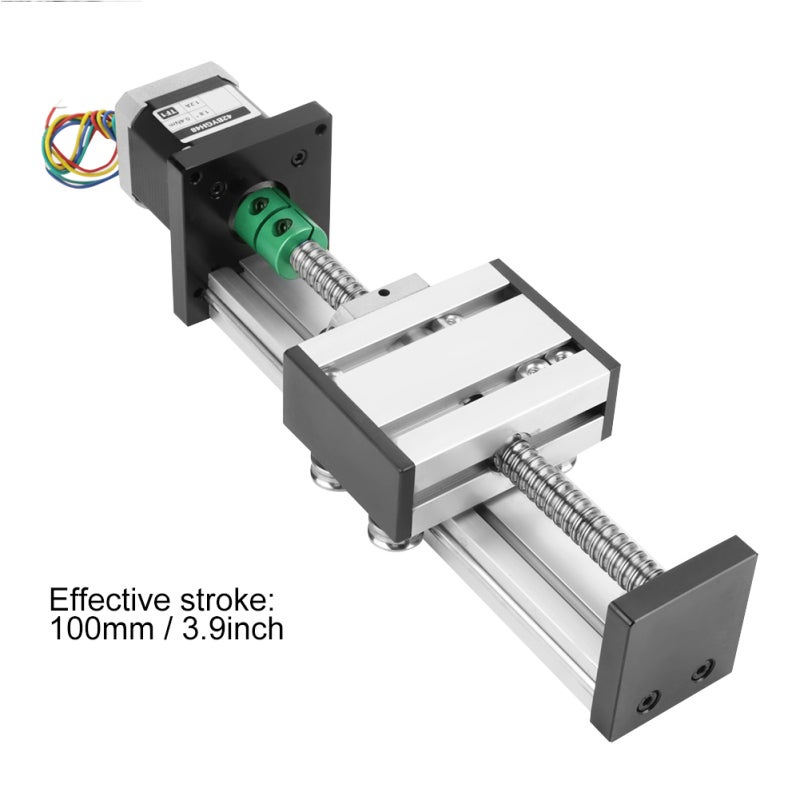 1204 Ball Screw Linear Slide Stroke Long Stage Actuator with Stepper Motor 100mm Stroke - Image 2