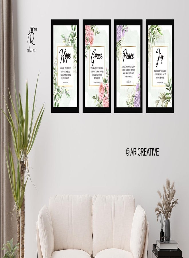 AR Creative HOPE, GRACE, PEACE, JOY - Bible Verse Wall Art, Bible Quotes Print with Frame, Home, Office Decor, Bible Quotes Poster (13.6 inch x 10.2 inch), Set of 4 - Image 3