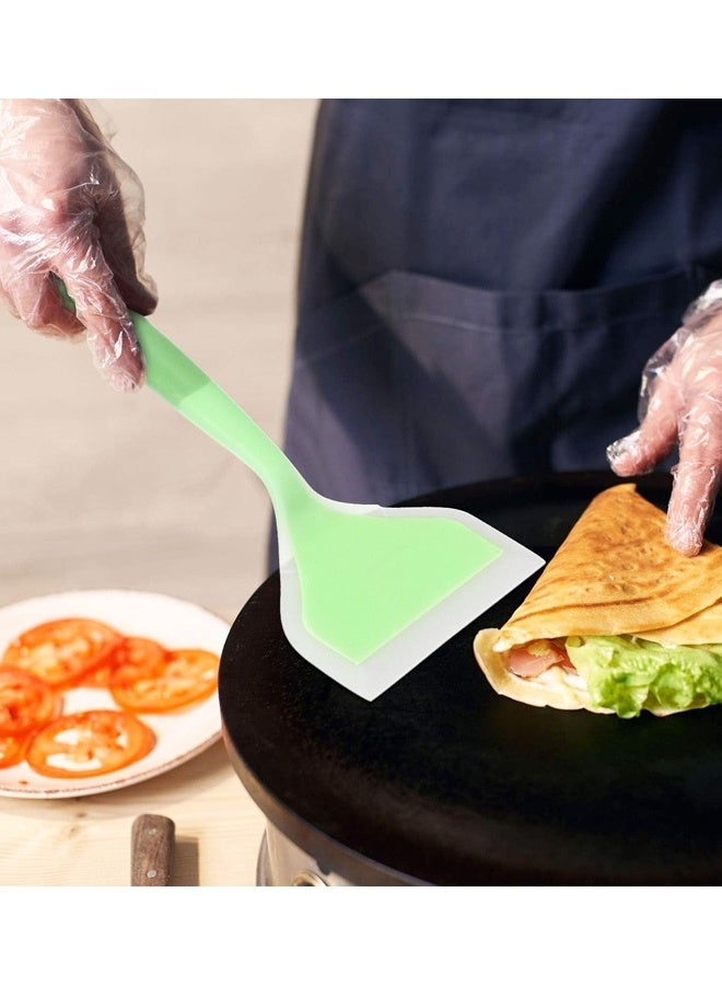 2 Pcs Silicone Spatula Turner, Wide Pancake Flipper, Tamagoyaki Shovel, BPA Free Non-Stick Egg Flipper for Omelette, Pizza, Steak & Fish - Image 5