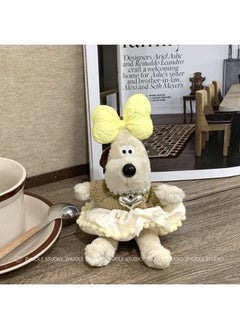 Generic Style Dress Palm Dog Doll Costume DIY Plush Toy Keychain Bag Pendant Cute Cartoon Bow-Color:13cm Love Sweater Teddy Velvet Butterfly Skirt-Height:Lanyard  - Image 5