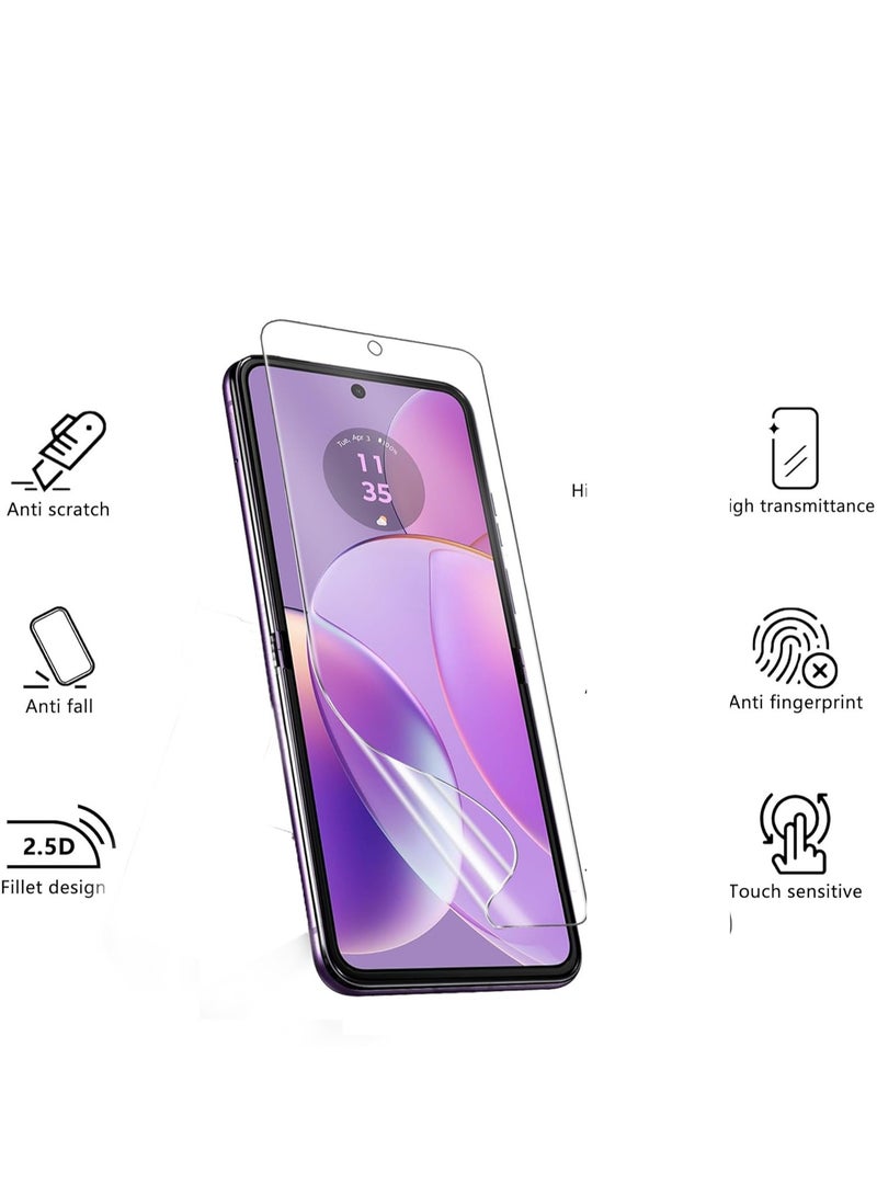 3 in 1  Screen Protector for Motorola Razr 60 Ultra 5G (1 Pcs Front + 1 Outer+1 behind), Anti-Spy Anti-Scratch Anti-Dust Tempered TPU Film Easy Installation - Image 2