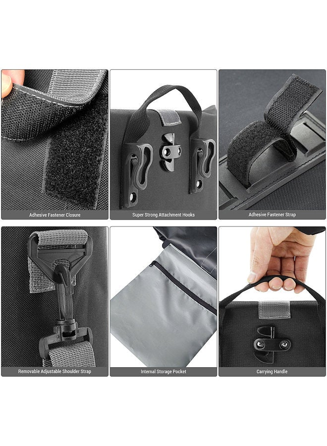 Sahoo Bike Rear Seat Bag 14L Large Capacity Bicycle Rear Rack Bag Bike Pannier Crossbody Bag for Cycling Traveling Commuting  - Image 3