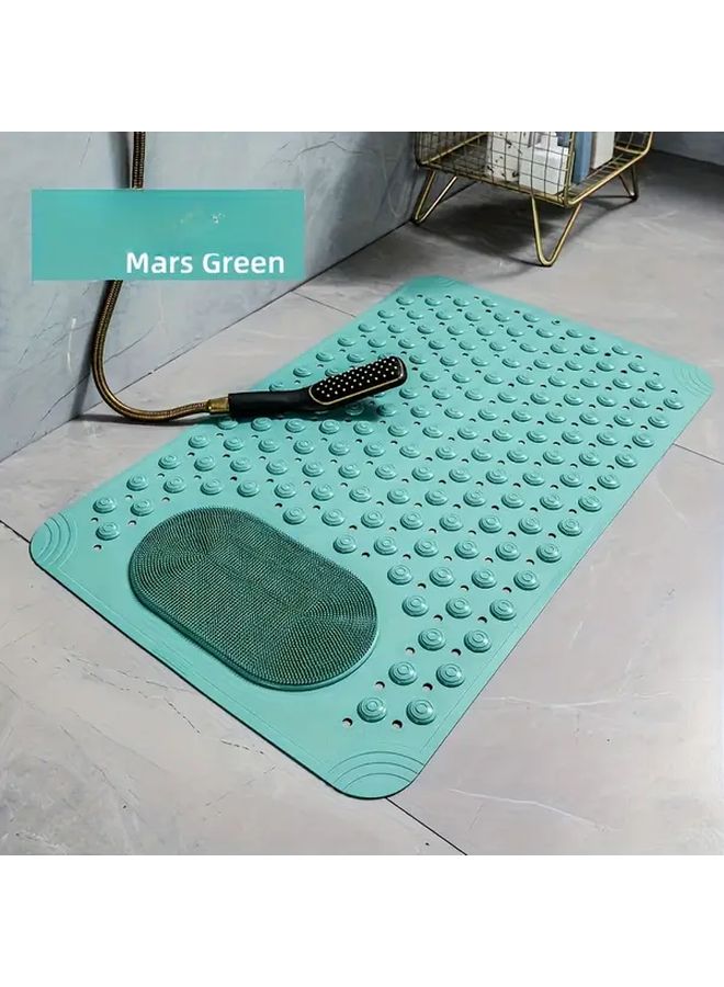 1 Style Deep Green Home Bathroom Anti Slip Mat Shower Toilet Floor Rug For Fall Prevention Bathtub Massage Nonslip Design Antislip Pad Home Essentials - Image 5