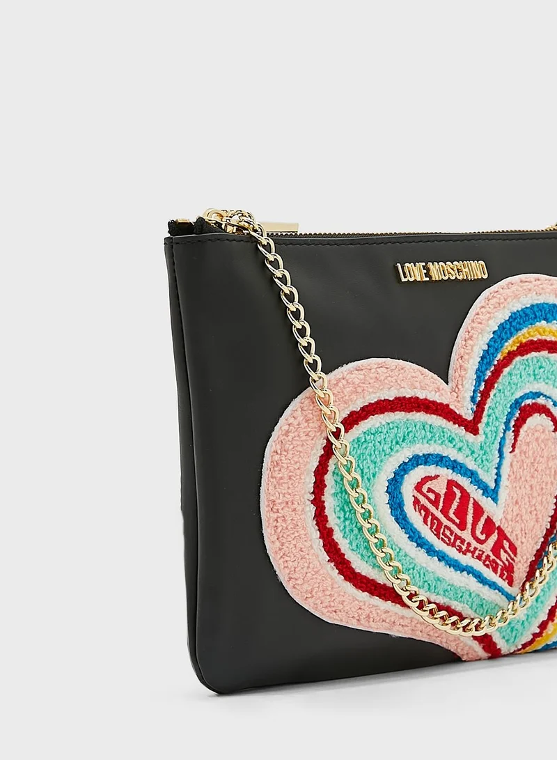 Love Moschino Rainbow Heart Crossbody