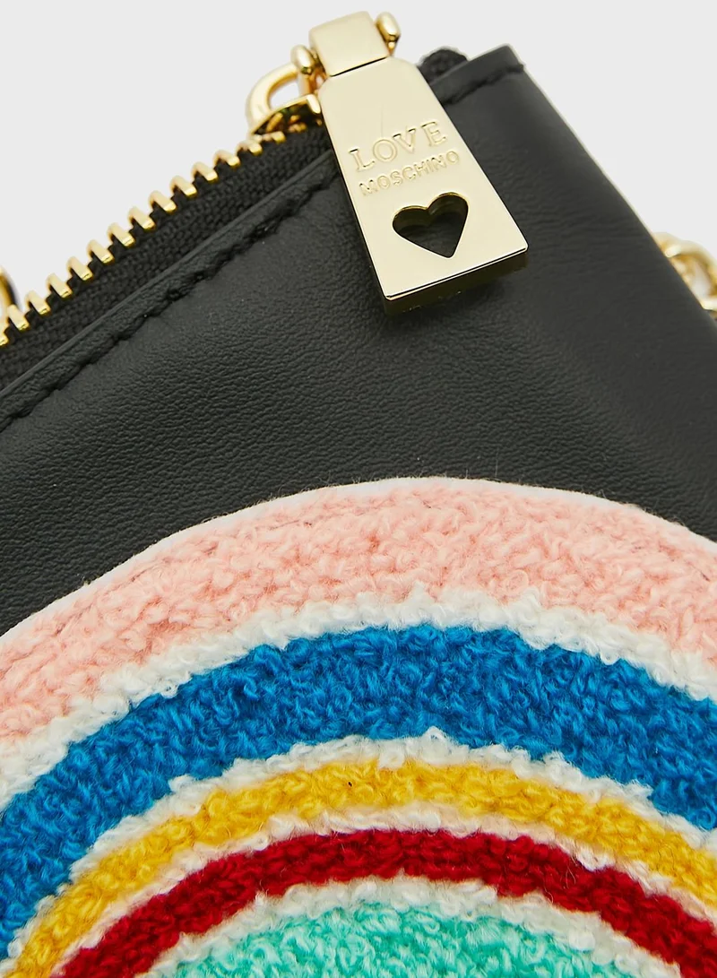 Love Moschino Rainbow Heart Crossbody
