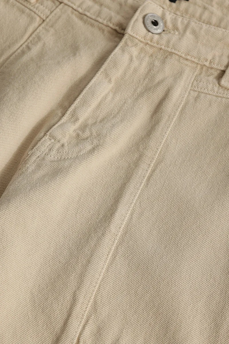 SNITCH Trendtwill Beige Relaxed Fit Jeans