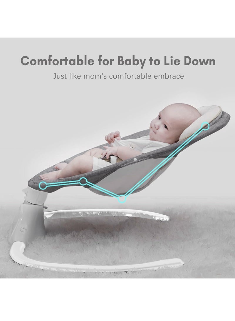 VUCATIN Baby Swing for Infants Electric Baby Rocker Baby Swing Rocker Bouncer with 4 Rocking Speed Bluetooth Remote Control 3 Point Harness Belt Music Speaker for Baby Boy Girl  - Image 5