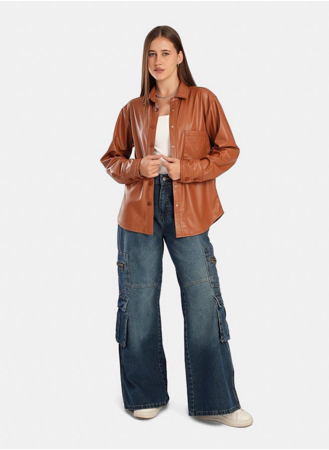 Clue Vintage Wide-Leg Cargo Jeans  - Image 3