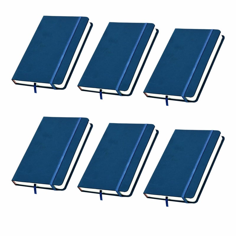 COI Set of 6 Blue | Un-Ruled A5 Notebook Diary | (5.5 X 8.5 Inches) | 80 GSM | 240 Pages.… - Image 1