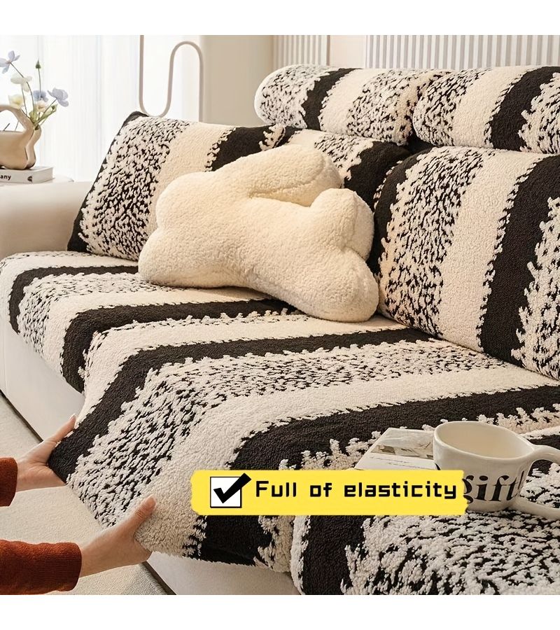 1pc Light Gray Highly Elastic Four Level Universal Sofa Cover Thickened Warm Non Slip Wear Resistant Removable Washable Multicolor Multisize Saves Old Sofas Prevents Pet Damage Protects Against Baby Drawings - Image 1
