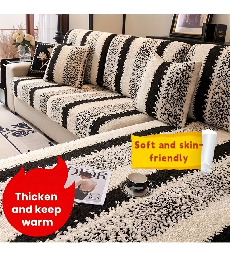 1pc Light Gray Highly Elastic Four Level Universal Sofa Cover Thickened Warm Non Slip Wear Resistant Removable Washable Multicolor Multisize Saves Old Sofas Prevents Pet Damage Protects Against Baby Drawings - Image 2