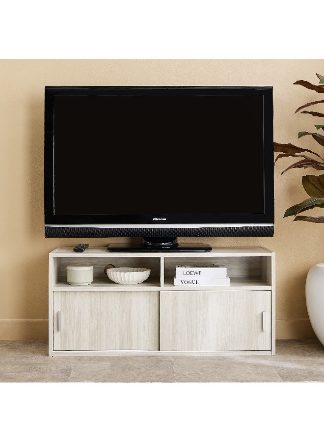 Home Box Low TV Unit with Sliding Doors for TVs up to 50 Inches - Image 2