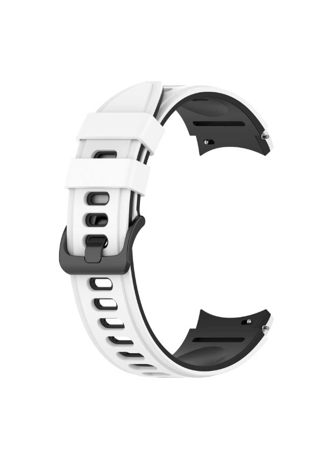 Silicone Strap for Samsung Galaxy Watch 4/5/6/7 44mm 40mm/Classic 46mm 42mm 47mm 43mm/Samsung Watch 5pro 45mm Bracelet (white) - Image 3