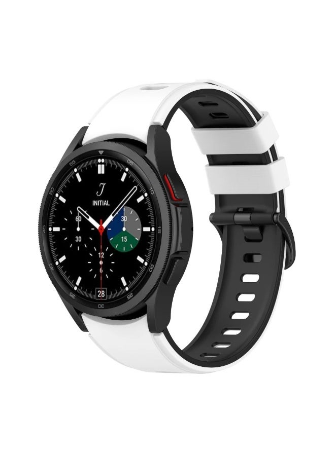 Silicone Strap for Samsung Galaxy Watch 4/5/6/7 44mm 40mm/Classic 46mm 42mm 47mm 43mm/Samsung Watch 5pro 45mm Bracelet (white) - Image 2