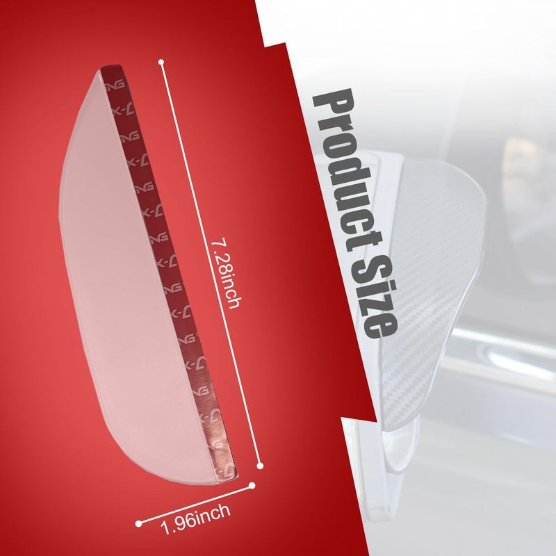 Pincuttee 2PC Side Mirror Visor Rain Guards,Car Rear View Mirror Rain Cover,Silicone Rain Shield,Mirror Cover Rubber Visor Guard(Transparent,2Pack) Affordable purchase options - Image 2