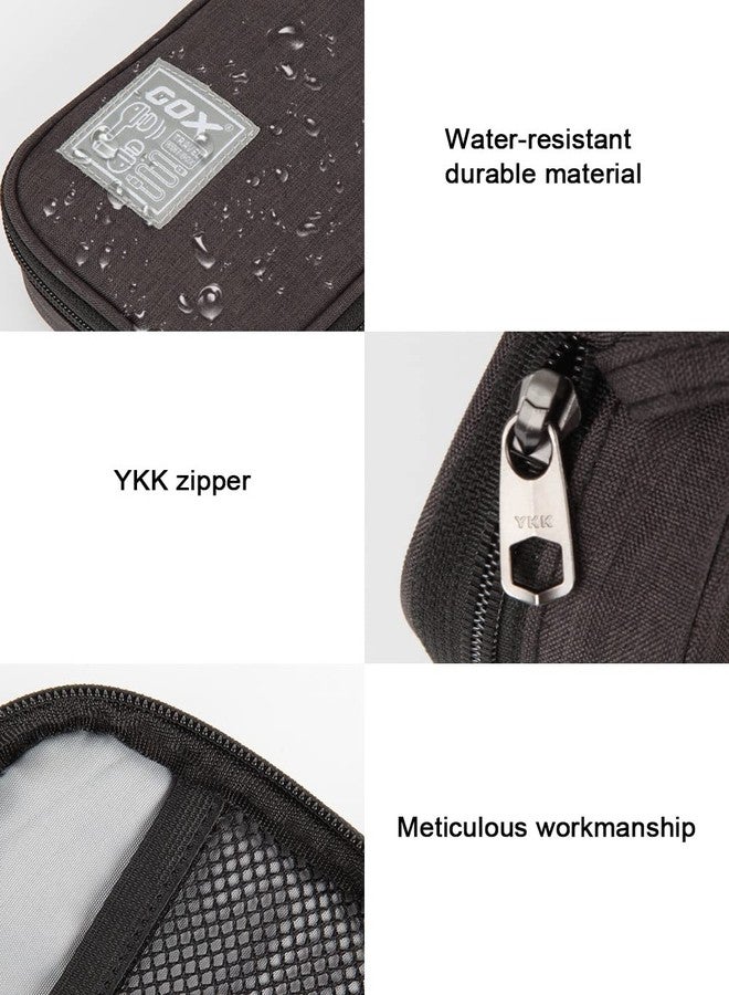 GOX Electronic Organizer Small Travel Cable Organizer Bag for Hard Drives,Cables,USB, SD Card,Black - Image 4